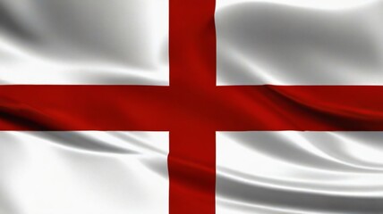 Obraz premium St George Cross Flag of England , Saint George cross flag England flag waving on the air good for multimedia content