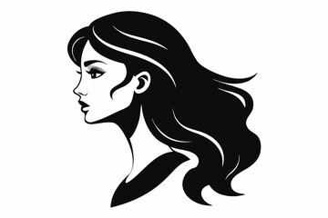 Woman heads in profile beautiful female face silhouette vector
