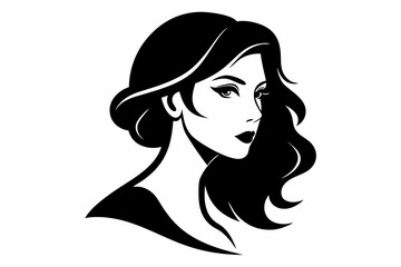 Woman heads in profile beautiful female face silhouette vector

