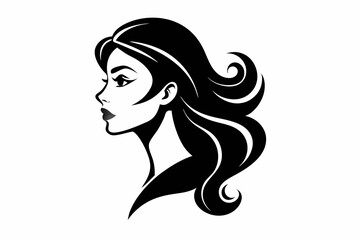 Woman heads in profile beautiful female face silhouette vector
