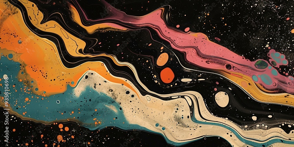 Poster background with splashes