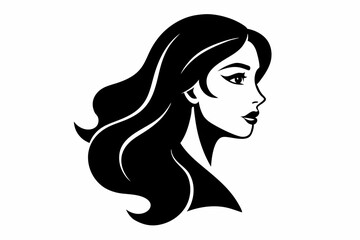 Woman heads in profile beautiful female face silhouette vector
