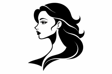 Woman heads in profile beautiful female face silhouette vector
