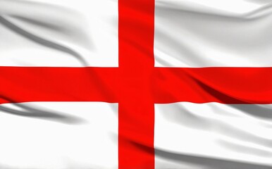Fototapeta premium St George Cross Flag of England , Saint George cross flag England flag waving on the air good for multimedia content
