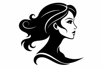 silhouette of women face in profile.
