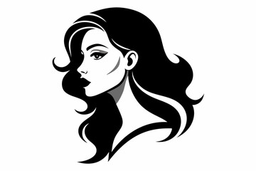 silhouette of women face in profile.
