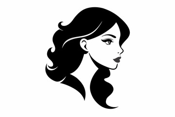 silhouette of women face in profile.
