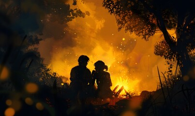 Love Stories on sunset. 