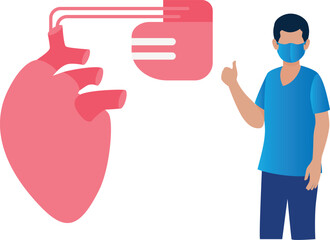 The heart is in a stable position.