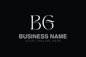 Naklejka premium BG B bg initial logo | initial based abstract modern minimal creative logo, vector template image. luxury logotype logo, real estate homie logo. typography logo. initials logo