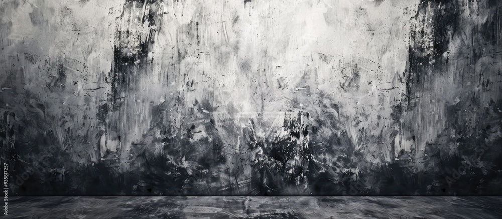 Poster grunge black and white backdrop with gray fading. copy space image. place for adding text and design