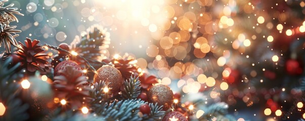 A Christmas tree with many ornaments and lights