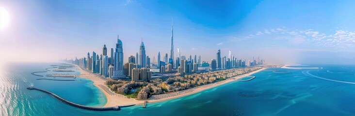 Obraz premium Dubai Skyline Aerial View