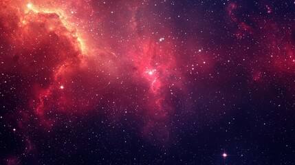 Naklejka premium Red and purple nebula