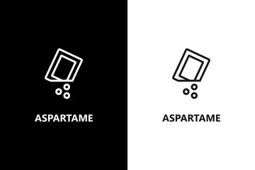 aspartame sign or symbol. aspartame package stamp or label. Organic food and cosmetics products. Vector icon