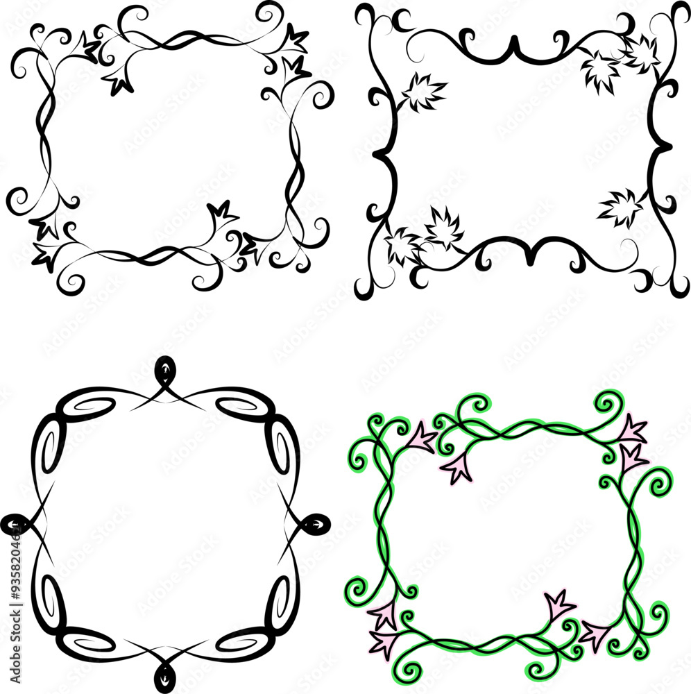 Leinwandbilder a set of decorative format frames for inserting pictures and text. vector illustration frames using 