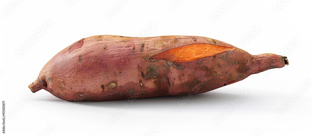 Aufkleber sweet potato set against a white background. copy space image. place for adding text and design