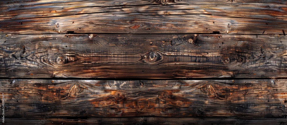 Poster wood texture background the surface of a weathered wooden slab house aged slab texture. copy space i