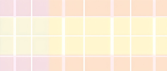 Fototapeta premium A flat vector illustration of a background with simple stripes and grid patterns, featuring two pastel colors such as light lavender and pale yellow. The stripes run parallel