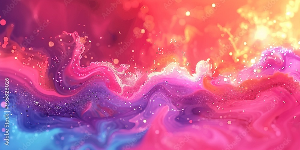 Poster abstract background with bubbles