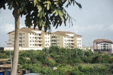 trees in front of the house at yaounde