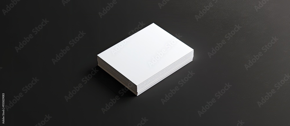Poster business card against a black background. copy space image. place for adding text and design