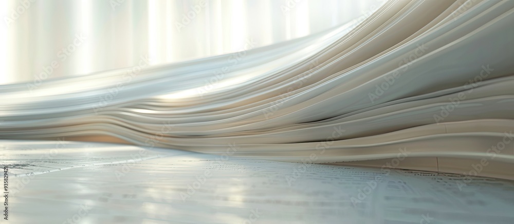 Poster book on background closeup detail. copy space image. place for adding text and design