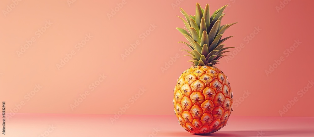 Canvas Prints Pineapple. Copy space image. Place for adding text and design