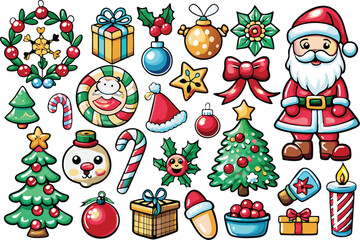 Christmas elements vector