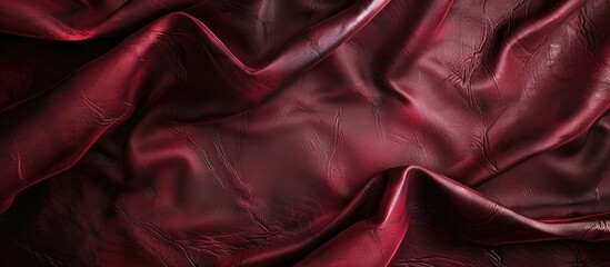 Obraz premium Dark crimson backdrop featuring embossed imitation leather. Copy space image. Place for adding text and design