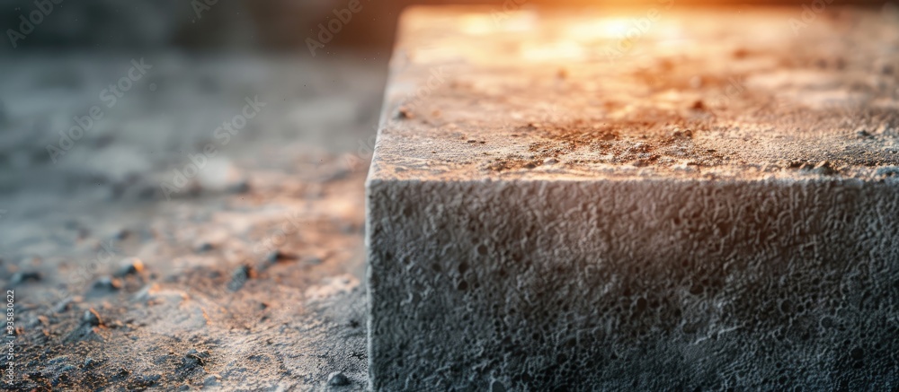 Poster close up of a piece of concrete background. copy space image. place for adding text and design