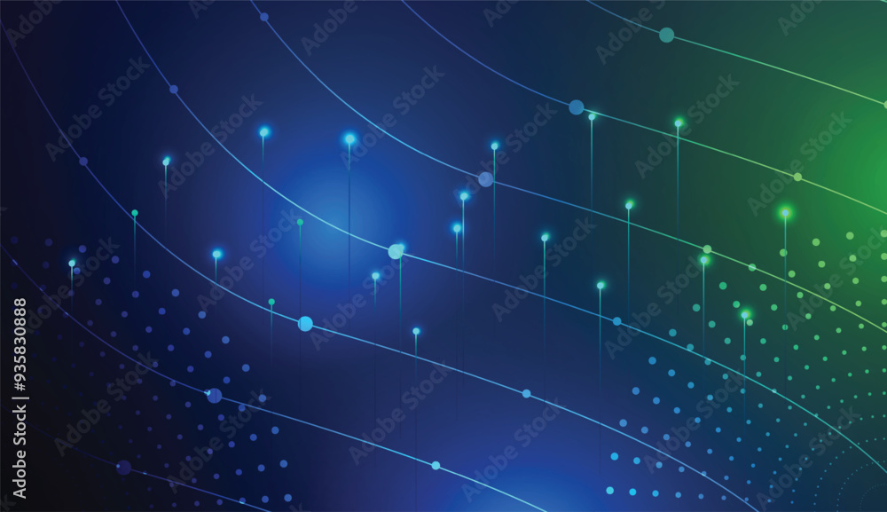 Aufkleber digital technology wallpaper line art. computer network background vector. abstract data line backgr