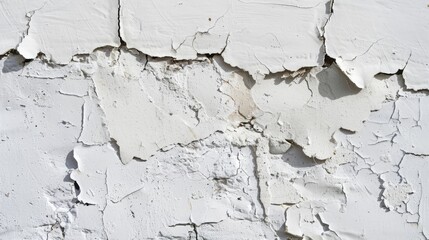 Weathered whitewash wall texture with cracks and peeling paint. Seamless pattern. AI generated images.