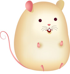 Cartoon Rat Character Element Png.