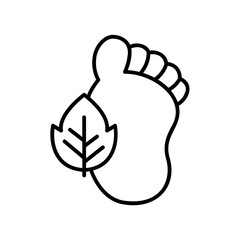 footprint with leaf