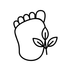 footprint with plant sprout