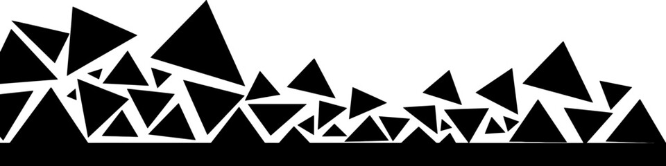 Triangle pattern footer border