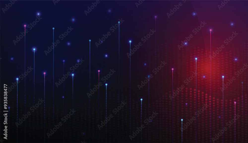 Poster data analysis background design with gradient color. computer network background vector. abstract da