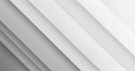 Obraz premium A modern abstract design featuring overlapping diagonal layers in varying shades of gray and white.