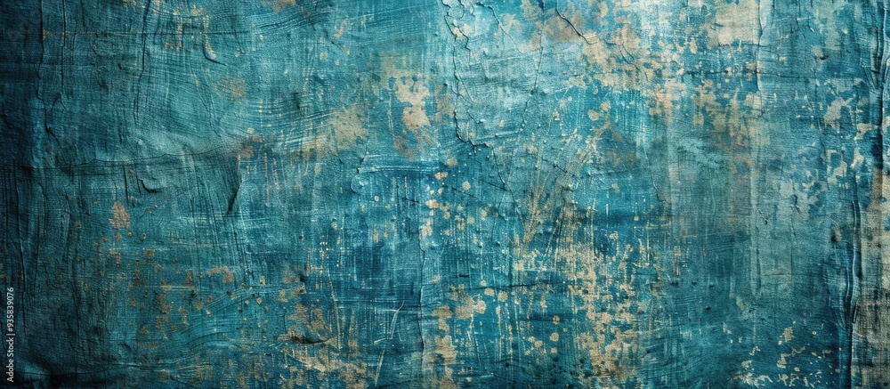 Poster grunge background with a blue canvas texture. copy space image. place for adding text and design