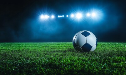Stunning soccer stadium lights at night for epic sports photography