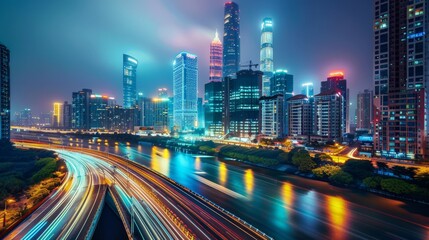 Naklejka premium Integrating smart city technologies in real estate development initiatives.