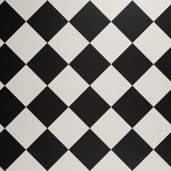 Black and White Diamond Checkered Tile Pattern for Modern Interior Design