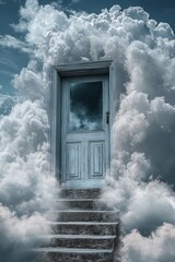 A Surreal Sky Portal to Imagination A Stairway to the Heavenly Realm