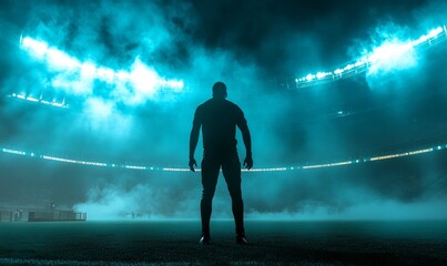 With epic stadium lighting and a smoky atmosphere, this sports photography backdrop is dramatic and dramatic