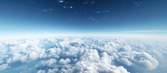Obraz premium sky above the cloud cover. Copy space image. Place for adding text and design