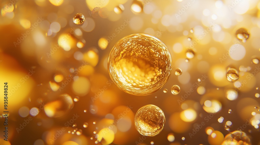 Aufkleber vibrant oil bubbles float in a translucent container, creating a stunning visual dance of color and 