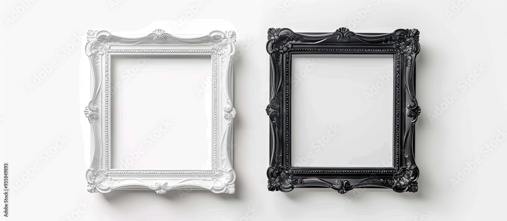 Poster isolated photo frame picture frame white background. copy space image. place for adding text and des