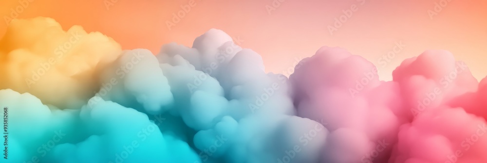 Poster abstract colorful cloudscape background - a vibrant and ethereal background image featuring abstract