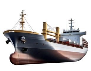  Cargo ship isolated on png